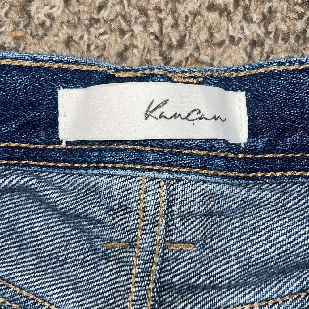 KanCan High Rise Distressed Exposed Button Fly Denim Shorts KC8633M - Picture 4 of 8